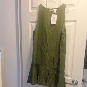 H&M Olive Green Sleeveless Tank Dress